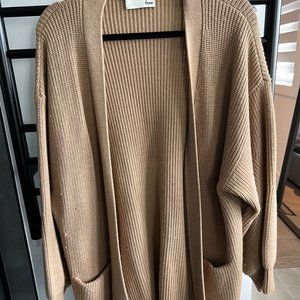 WILFRED FREE UNWIND CAMEL CARDIGAN